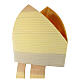 Mitra cor de marfim tecido gradiente 96% lã 4% lurex forro Gamma s3