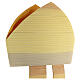 Mitra cor de marfim tecido gradiente 96% lã 4% lurex forro Gamma s4