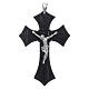 Episcopal cross in rhodium 925 sterling silver and horn s1