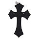 Episcopal cross in rhodium 925 sterling silver and horn s2