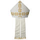 Mitre with golden embroidery, ivory s6