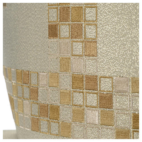 Mitre with squares decoration, golden ivory 5
