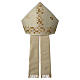 Mitre with squares decoration, golden ivory s6