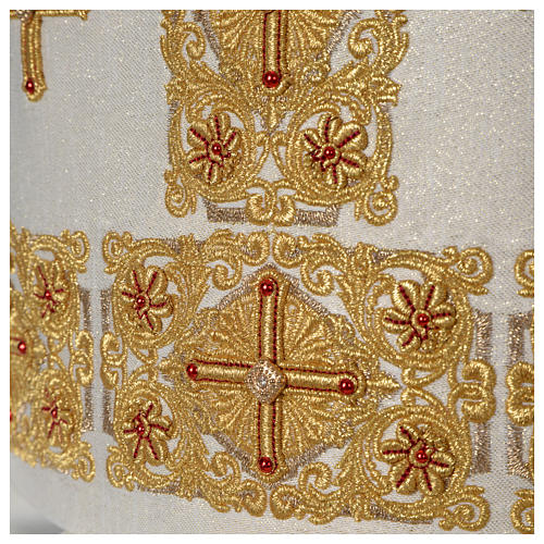 Mitra limitierte Auflage in der Farbe elfenbein mit goldenen Verzierungen und Steinen 5