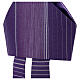 Mitra in der Farbe Violett aus Wolle und Lurex mit Streifen Gamma s3