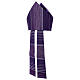 Mitra in der Farbe Violett aus Wolle und Lurex mit Streifen Gamma s4