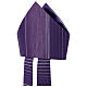 Mitra in der Farbe Violett aus Wolle und Lurex mit Streifen Gamma s5