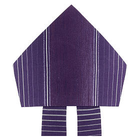 Miter in wool and lurex, purple and striped Gamma