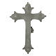 Crucifixo episcopal latão prateado 12,5x9 cm s4