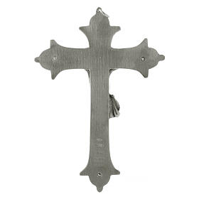 Bishop cross with crucifix in silver-plated brass 13 cm s4