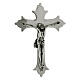 Bishop cross with crucifix in silver-plated brass 13 cm s1