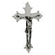 Bishop cross with crucifix in silver-plated brass 13 cm s2