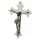Bishop cross with crucifix in silver-plated brass 13 cm s3