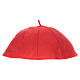 Zucchetto in pure silk, red s2