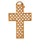 Pectoral cross woven design, in gold plated 925 silver s1