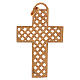 Pectoral cross woven design, in gold plated 925 silver s5