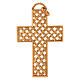 Croix pectorale tressée argent 925 doré s1