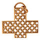 Croce pettorale intrecciata argento 925 dorato s2