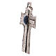 Pectoral cross with natural solid stone in 925 silver s3