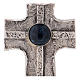 Croix pectorale avec pierre solide naturelle argent 925 doré s2