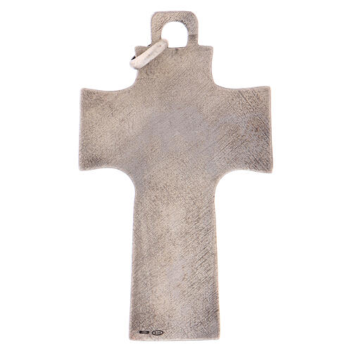 Krzyż pektoralny naturalny kamień sodalit srebro 925 5