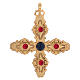 Bishop cross with carnelian and lapis, in gold plated 925 silver s1