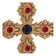 Croix pectorale avec cornaline et lapis-lazuli argent 925 doré s2