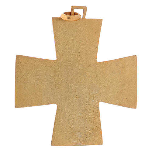 Brustkreuz aus vergoldetem 925er Silber, Evangelistensymbole 5