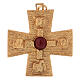 Brustkreuz aus vergoldetem 925er Silber, Evangelistensymbole s1