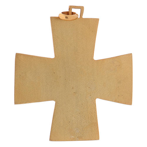 Cruz pectoral de los cuatro evangelistas plata 925 dorada 5