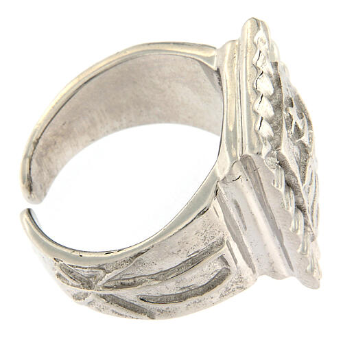 Bishop ring with fish in 925 silver 3