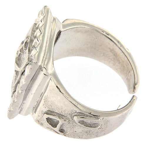 Bishop ring with fish in 925 silver 4