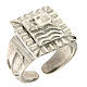 Bishop ring with fish in 925 silver s1