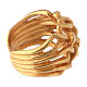 Braided bishop ring, gold plated 925 silver s3