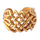 Braided bishop's ring gold plated 925 silver s2