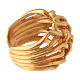 Braided bishop's ring gold plated 925 silver s3