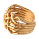 Braided bishop's ring gold plated 925 silver s4