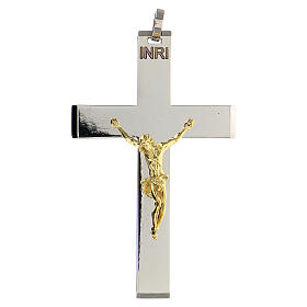 Croce classica pettorale 9 cm in argento 925