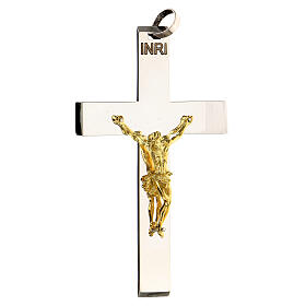 Croce classica pettorale 9 cm in argento 925