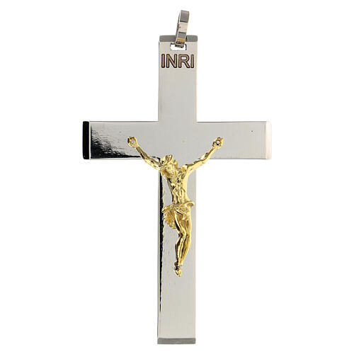 Krzyż klasyczny pektorał 9 cm ze srebra 925 1