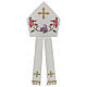 Mitra episcopal cor cru com bordados florais e franjas Edição Limitada s1