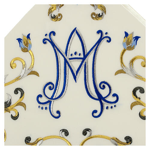 Satin Marian mitre with machine embroidery Gamma 3