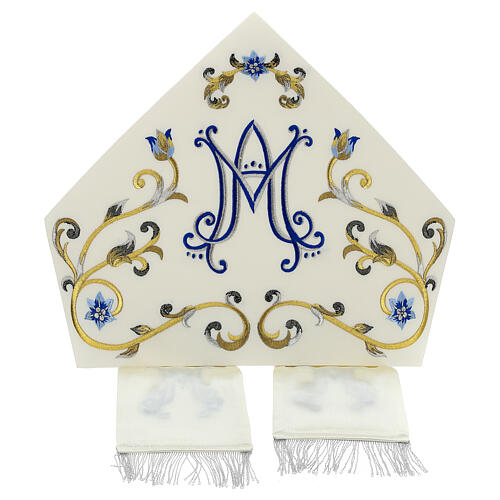 Satin Marian mitre with machine embroidery Gamma 6