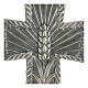 Croce vescovo argento 925 spighe raggi 9x7 cm s2
