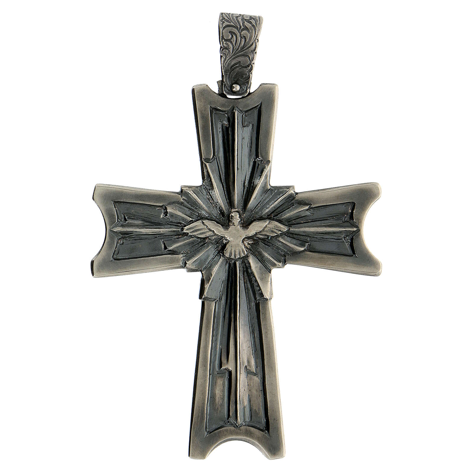 Pendentif Saint-Esprit Argent 925 - Médaille Chrétienne 0,59 Pouce - Collier Religieux