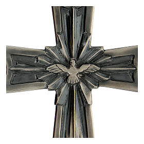 Croix épiscopale argent 925 Saint Esprit relief