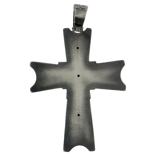 Croce pettorale vescovo argento 925 Spirito Santo rilievo 5