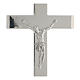 Episcopal cross in shiny 925 silver with body Christ relief s2