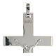 Croce vescovile argento lucido 925 corpo Cristo rilievo s4