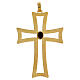 Cruz obispo perforada plata 925 dorada satinada amatista s1